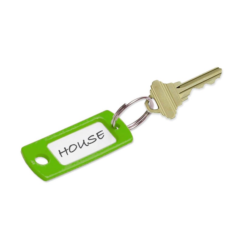 Lucky Line Flexible Colored Plastic Key Tag with 3/4" Split Ring in Assorted Colors, 75 Key Tags (16975) - Image 2
